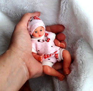 Mini silicone baby doll full body