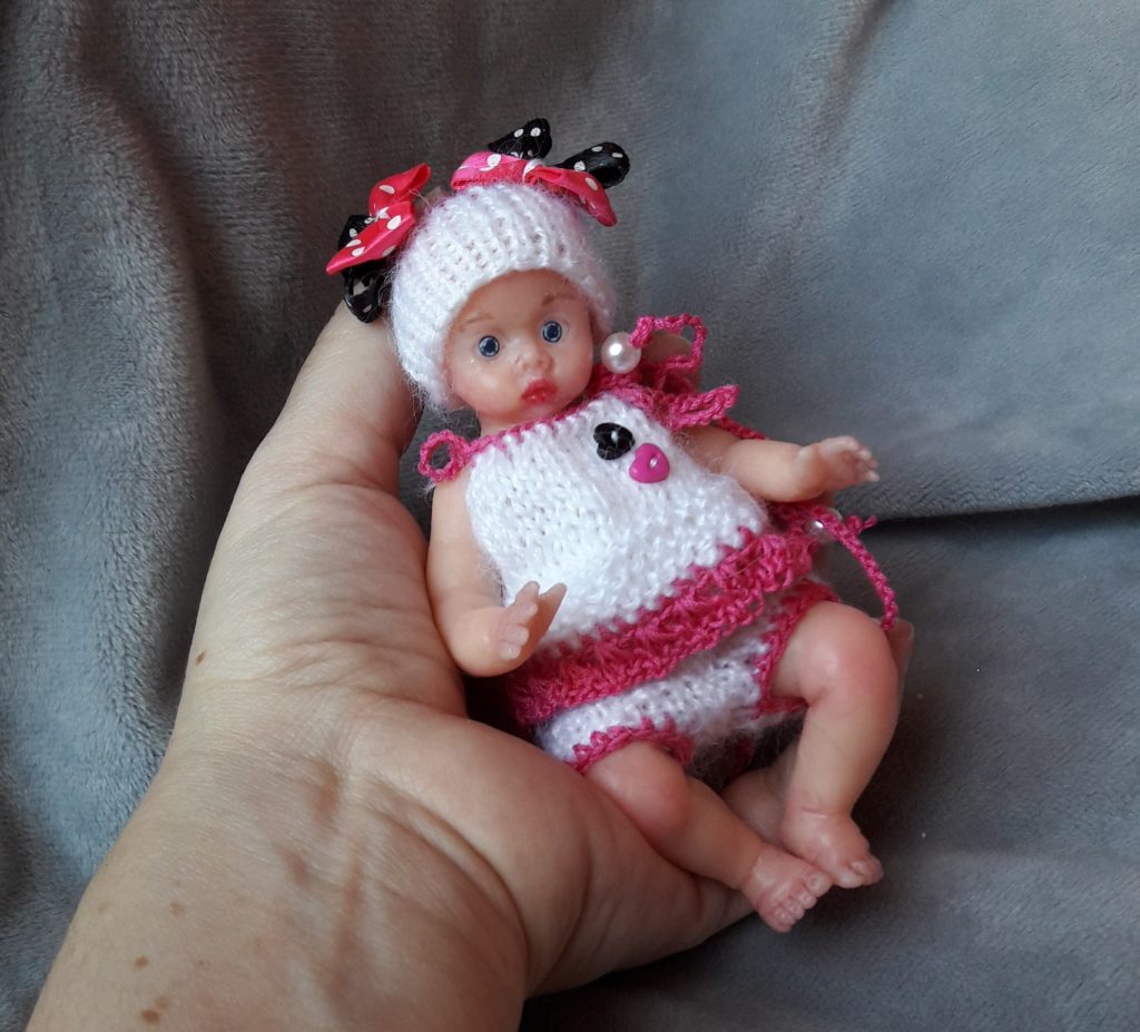 Mini silicone baby doll full body