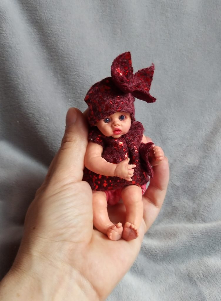 Mini reborn silicone  baby doll   by Kovaleva 88