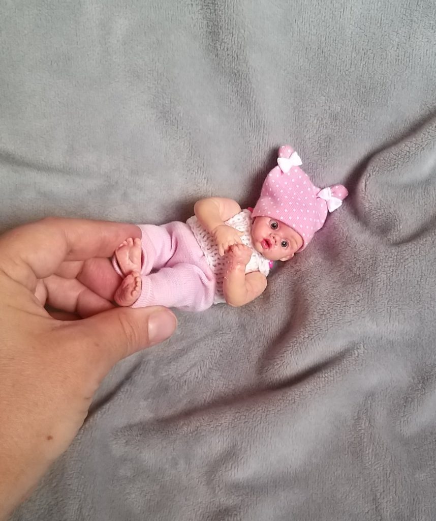 Tiny silicone reborn cloth body 4.7 inch