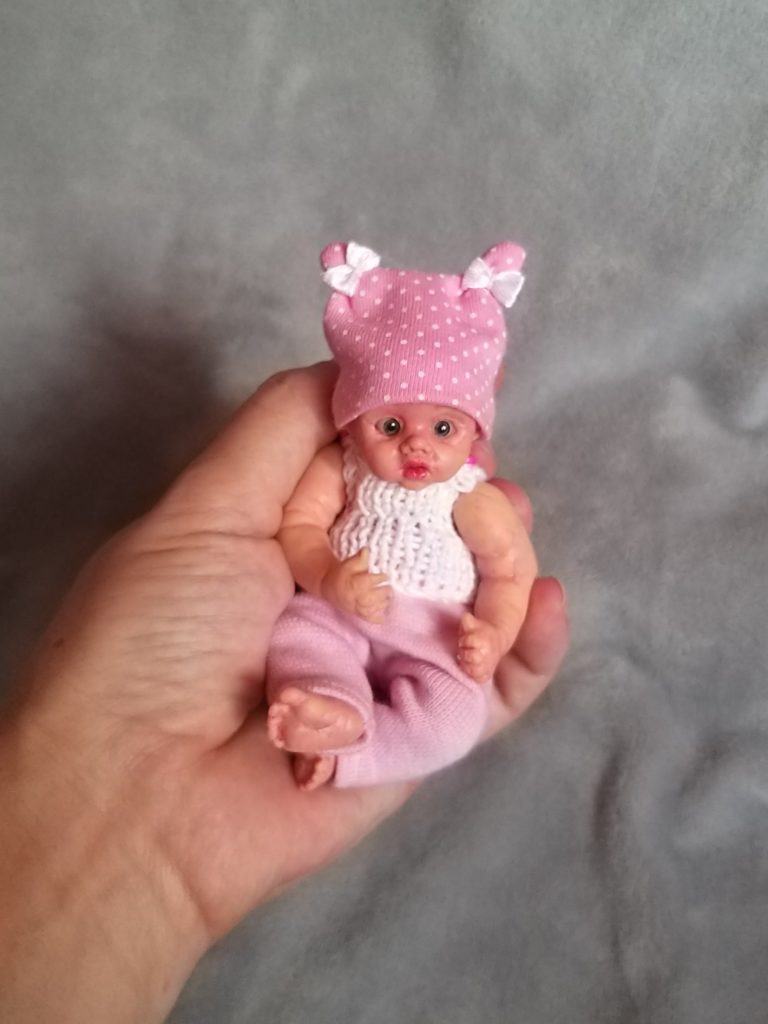 miniature reborn silicone baby doll cloth body Kovalevadoll