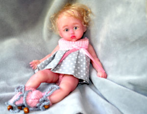 Full body silicone baby doll Asel 9 inch