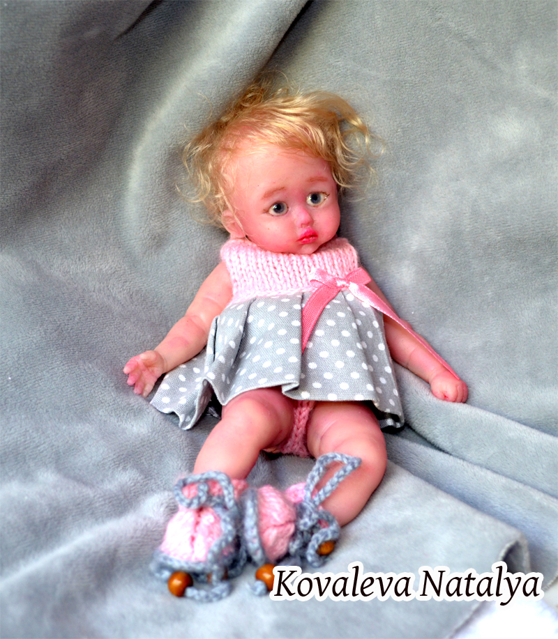 Full body silicone baby doll Asel 9 inch