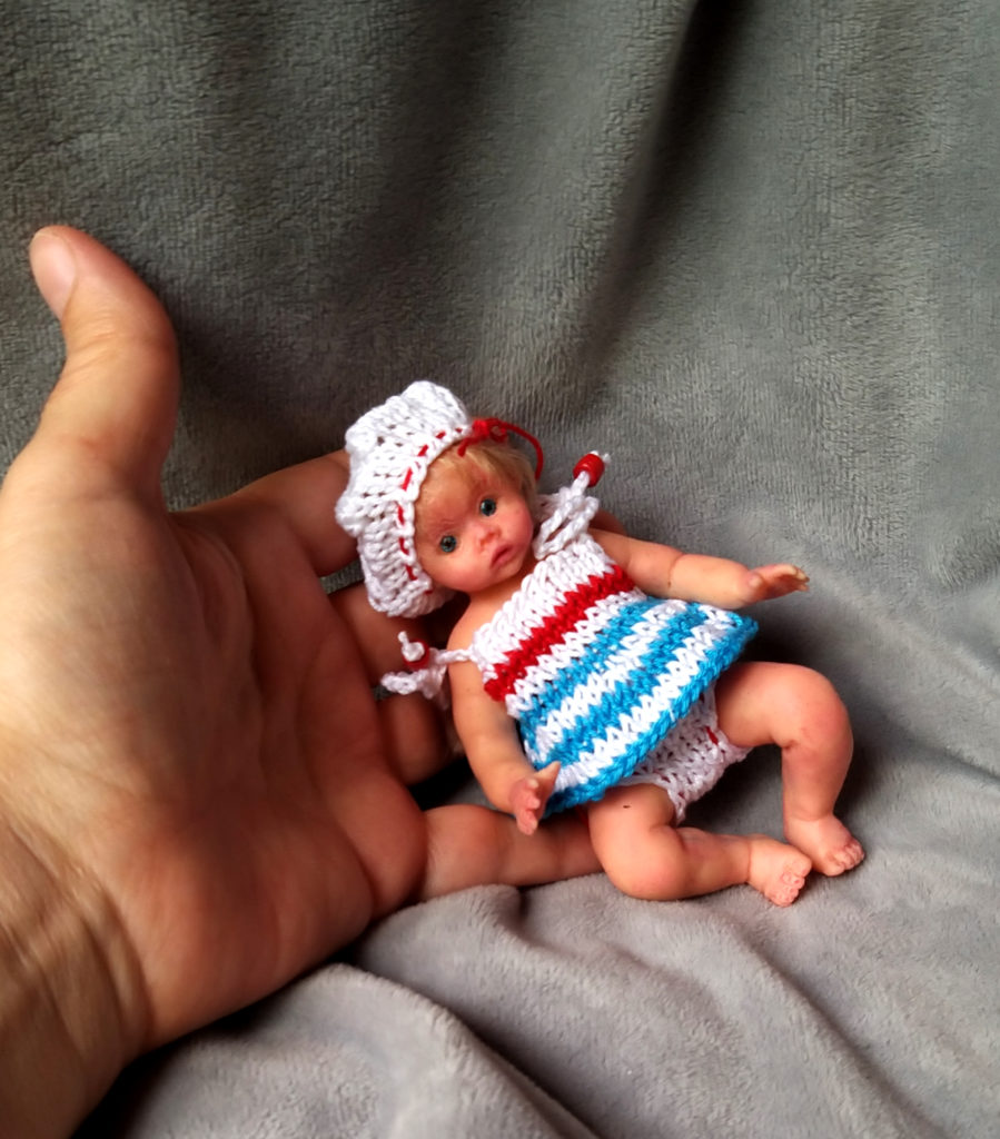 Silicone baby doll 5 inch full body Kristine