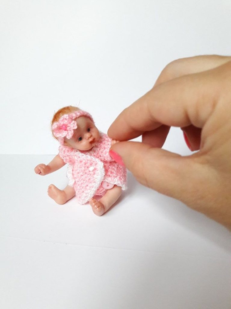 small polymer clay baby doll by Kovalevadoll