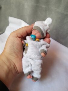 Silicone mini baby boy sleeping doll 5 inch 