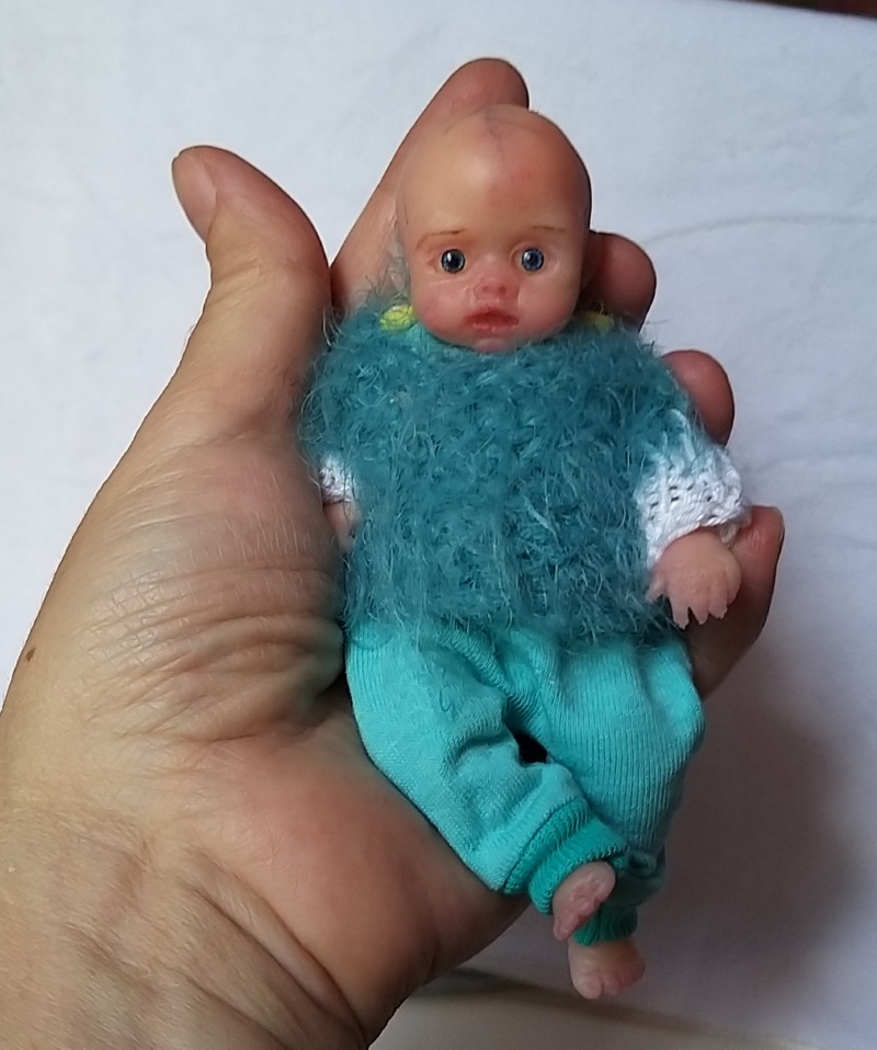 miniature reborn silicone baby doll