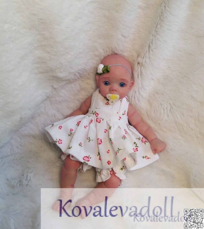 Sale mini silicone baby dolls Petal 5 inch by Kovalevadoll Kovaleva Natalya09