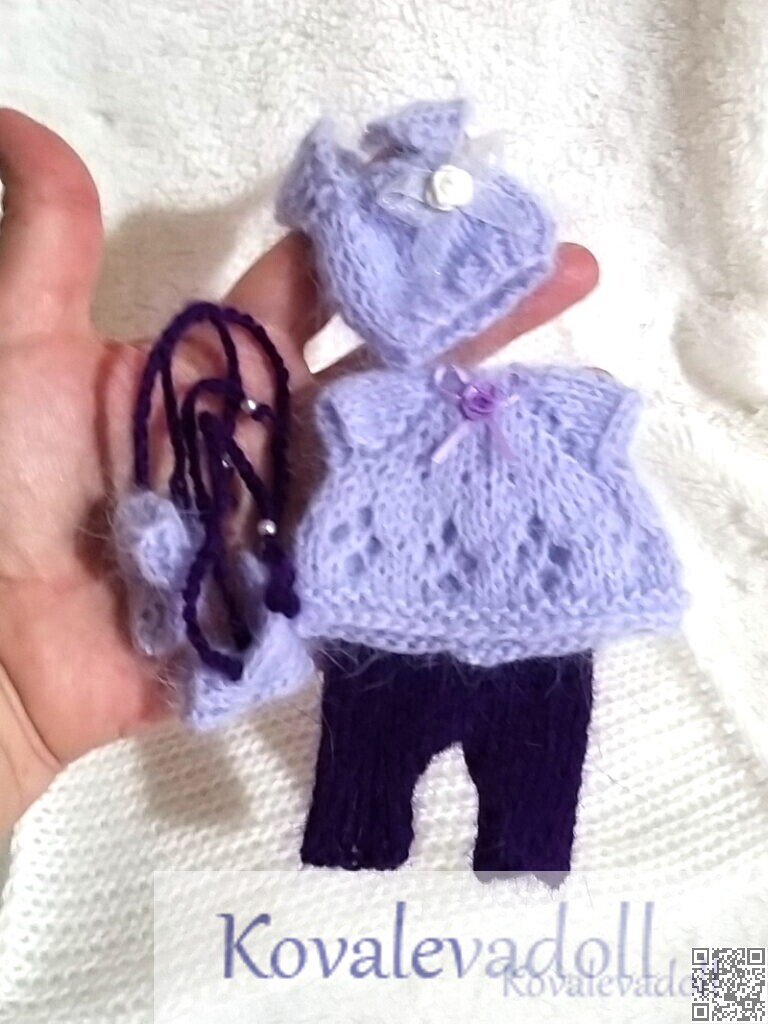 clothes for mini silicone dolls 5 inch by Kovalevadoll Kovaleva Natalya09