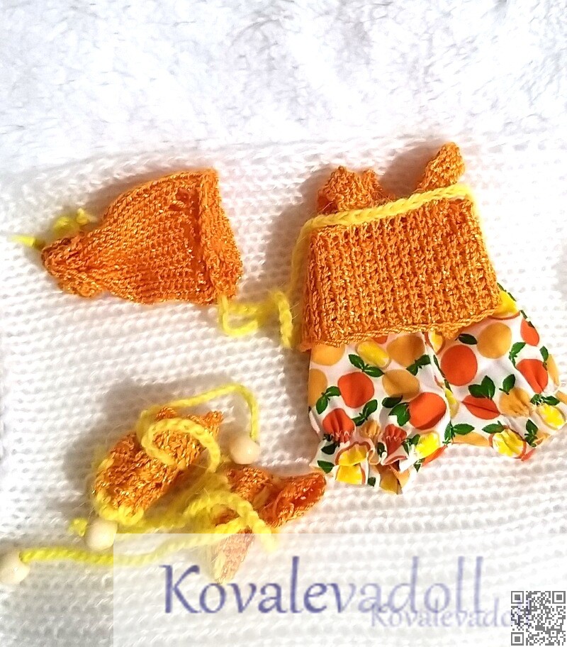 clothes for mini silicone dolls 5 inch by Kovalevadoll Kovaleva Natalya09
