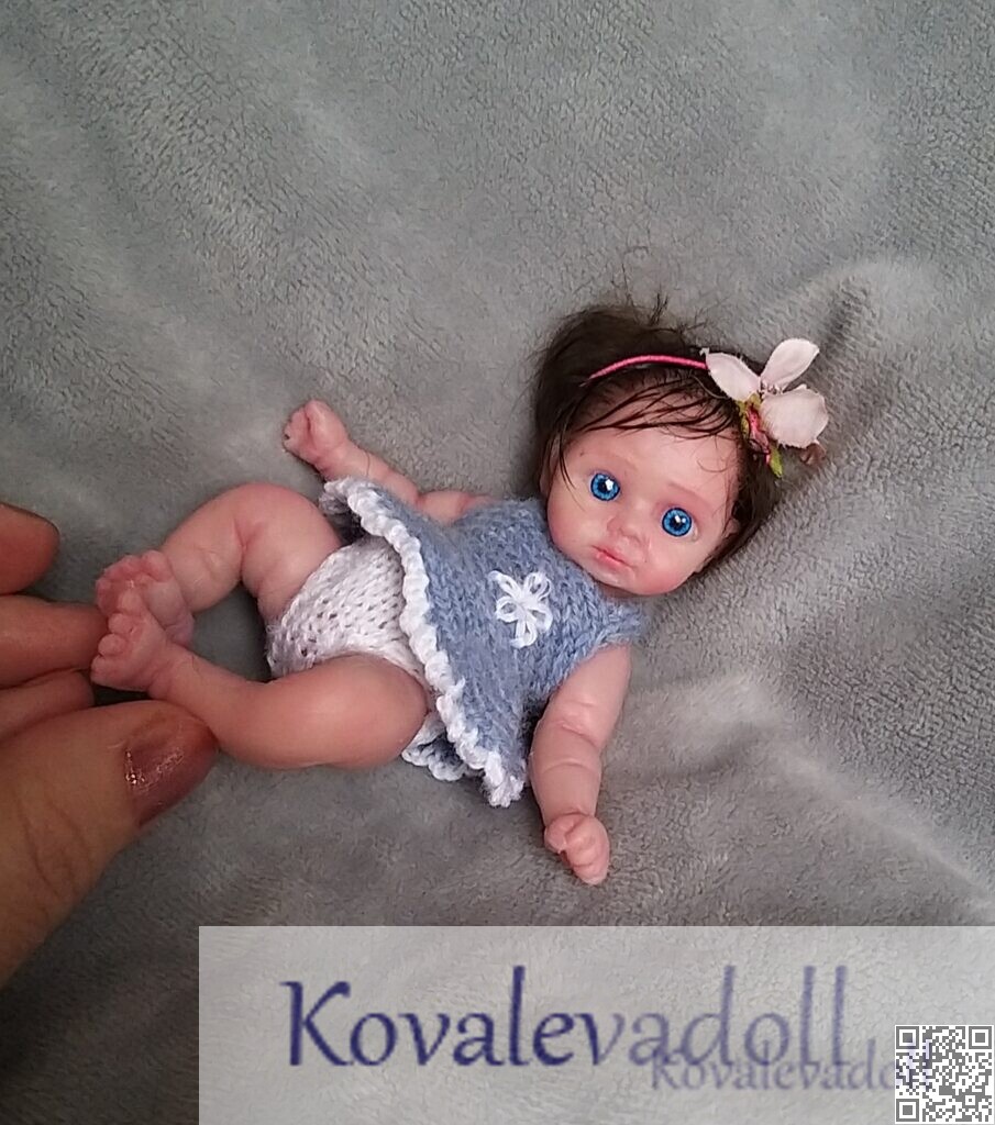 Mini reborn silicone babies 5 inch mini -silicone full body by Kovalevadoll Kovaleva Natalya04