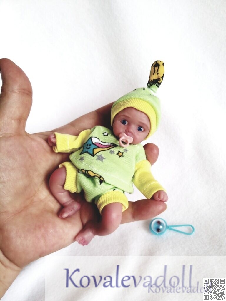 Mini reborn silicone babies 5 inch mini -silicone full body by Kovalevadoll Kovaleva Natalya05