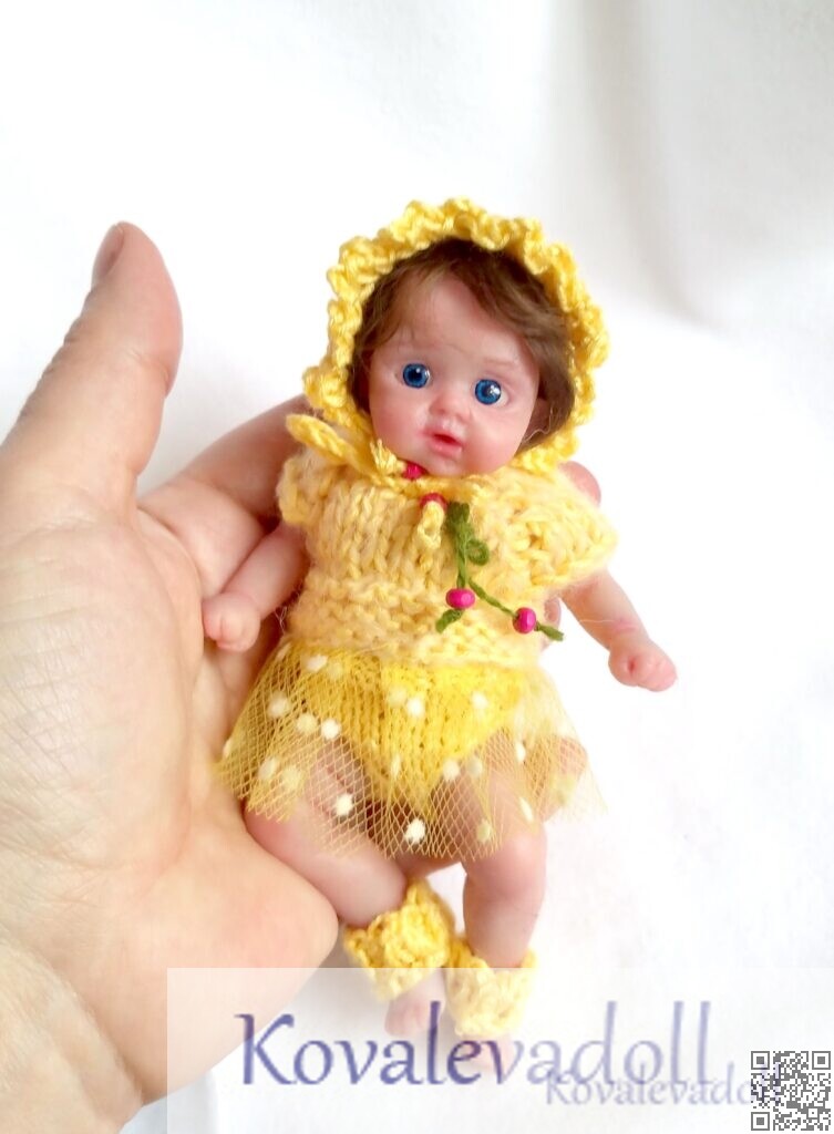 mini silicone baby doll full body open mouthe kovalevadoll42