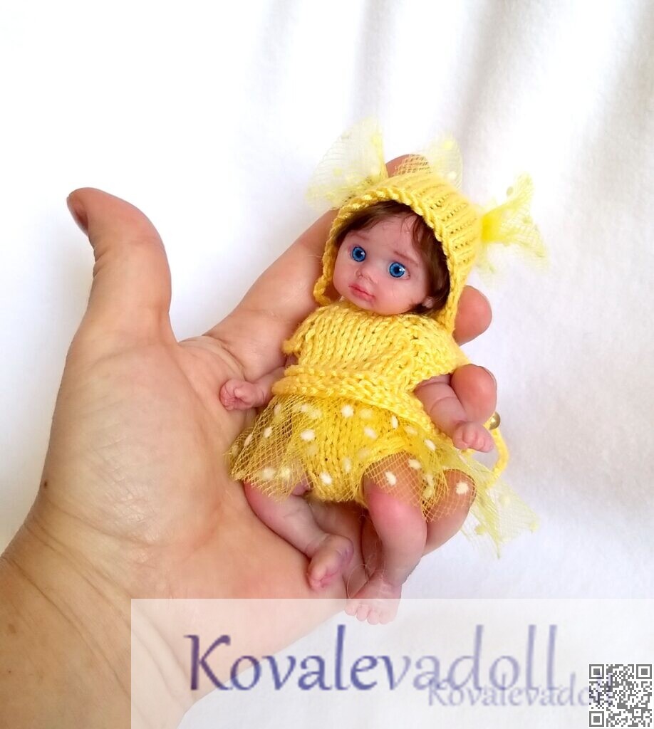 Mini reborn silicone babies 5 inch mini -silicone full body by Kovalevadoll Kovaleva Natalya01
