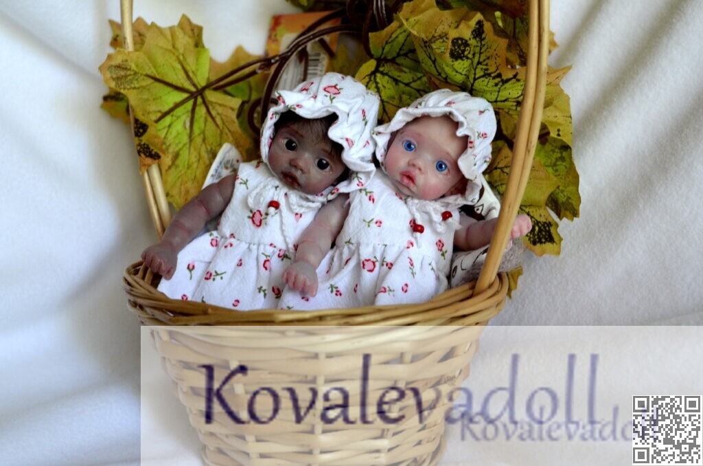 Full silicone baby dolls 6 inch full silicone miniature reborn by Kovalevadoll