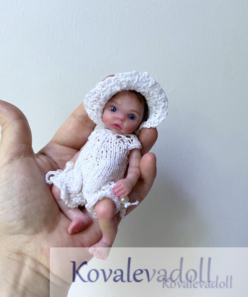 mini silicone baby handmade by Kovalevadoll