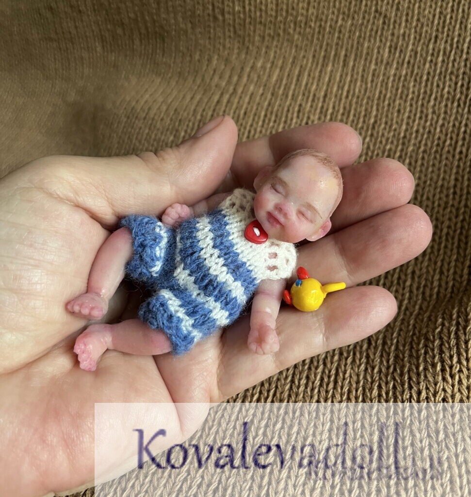 mini silicone baby handmade by Kovalevadoll