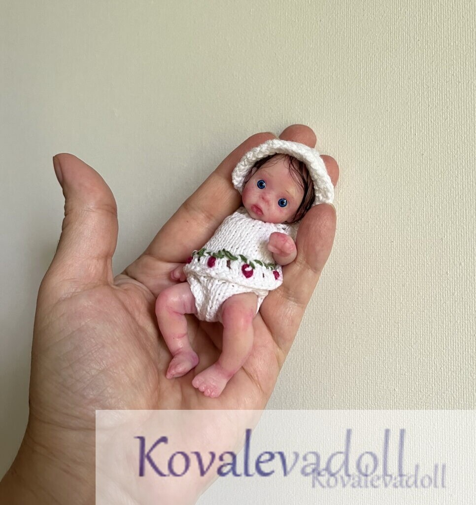 mini silicone baby handmade by Kovalevadoll