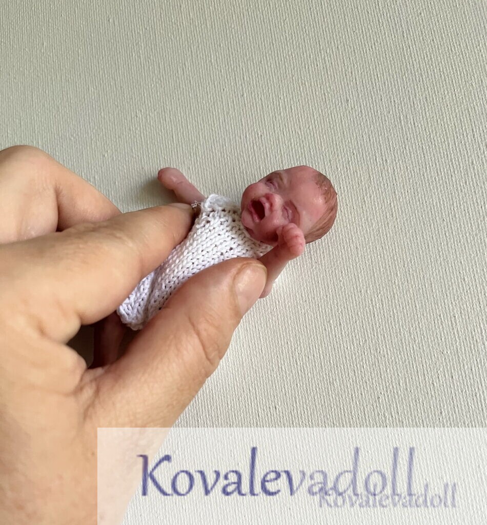 mini silicone baby handmade by Kovalevadoll