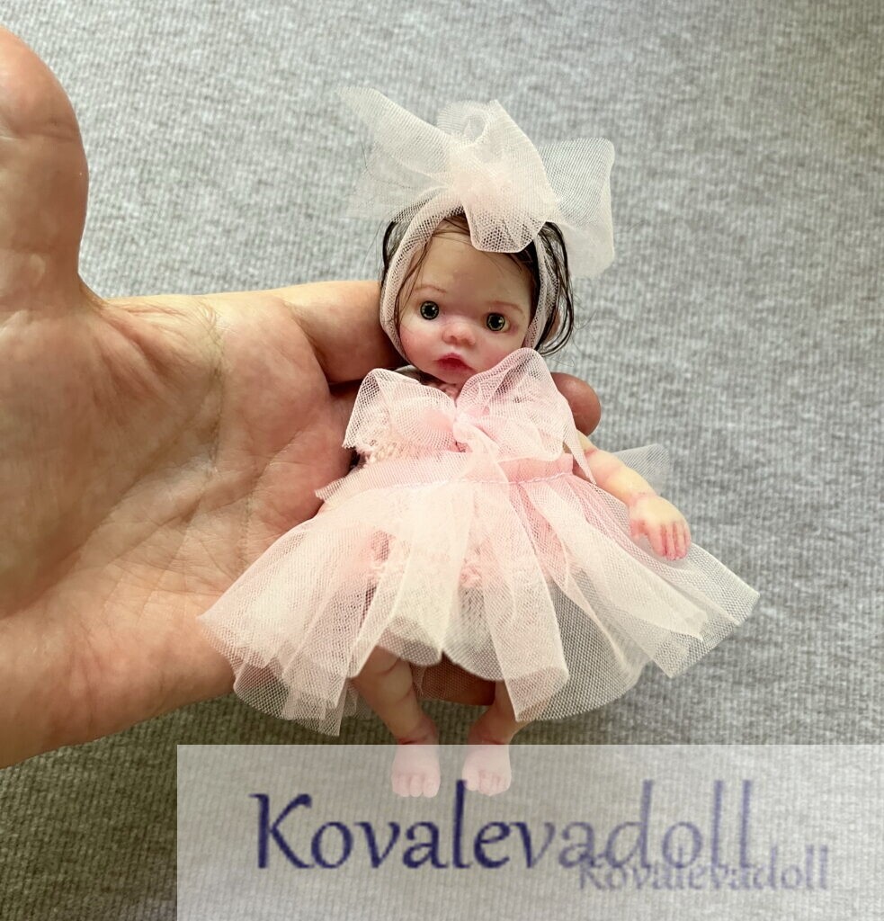 mini silicone baby handmade by Kovalevadoll