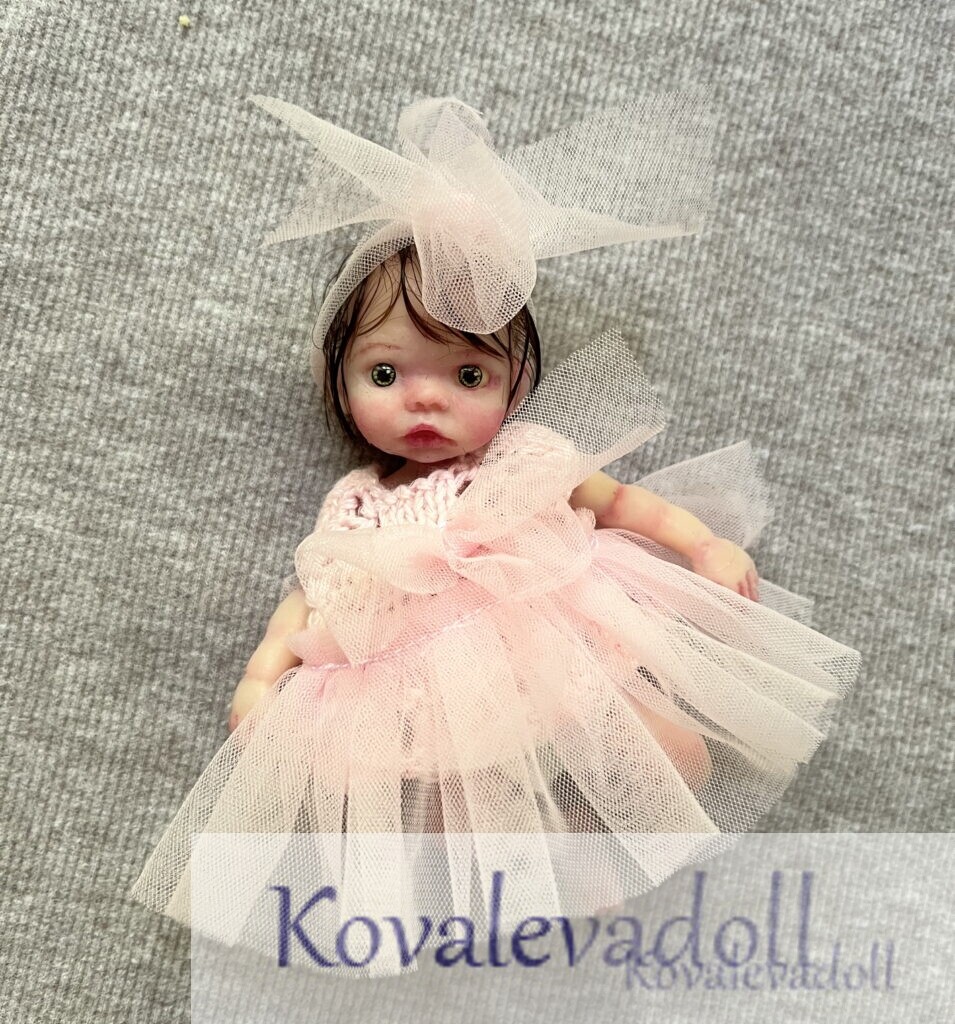 mini silicone baby handmade by Kovalevadoll