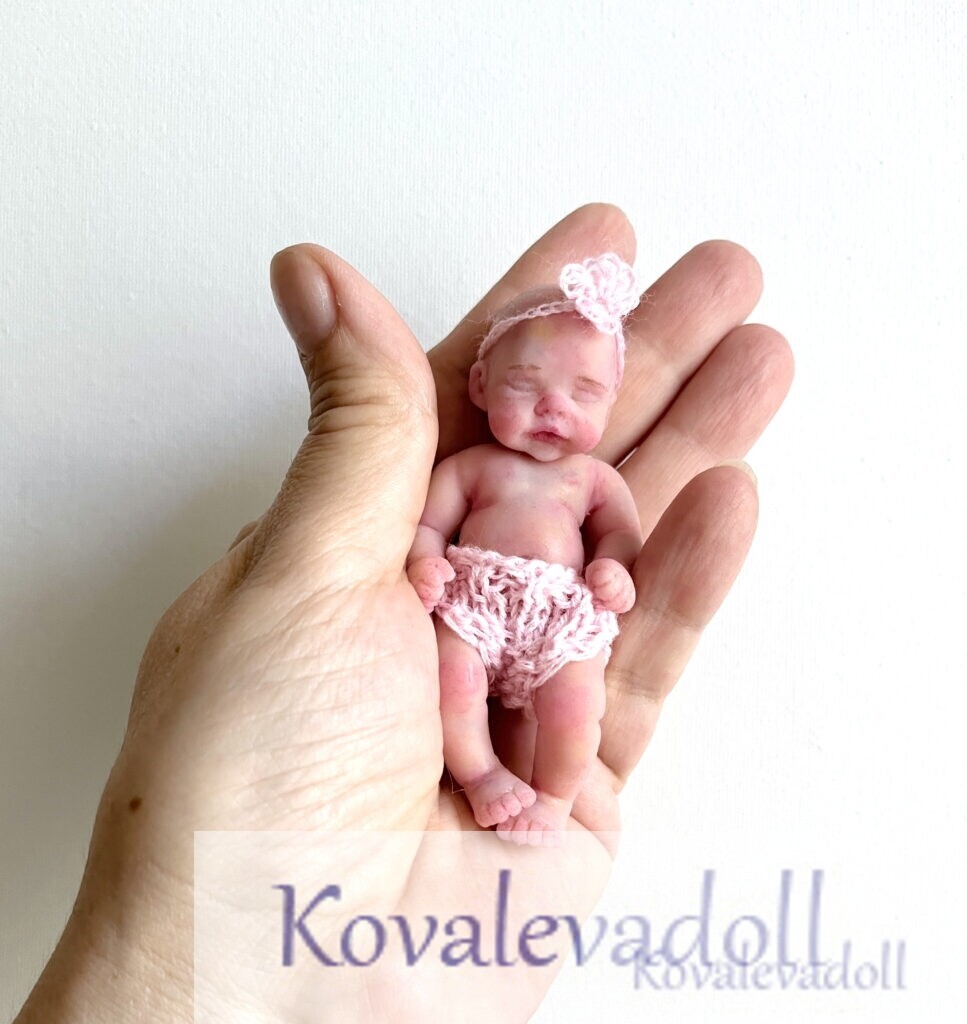 mini silicone baby handmade by Kovalevadoll