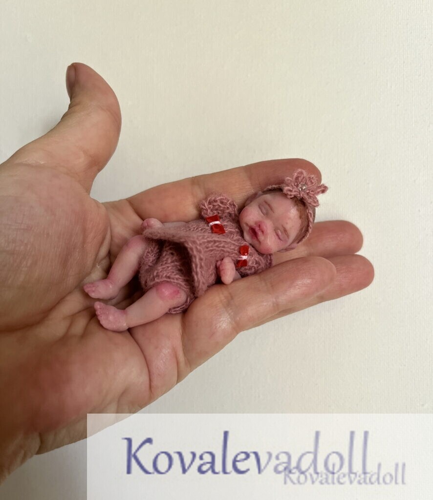 mini silicone baby handmade by Kovalevadoll