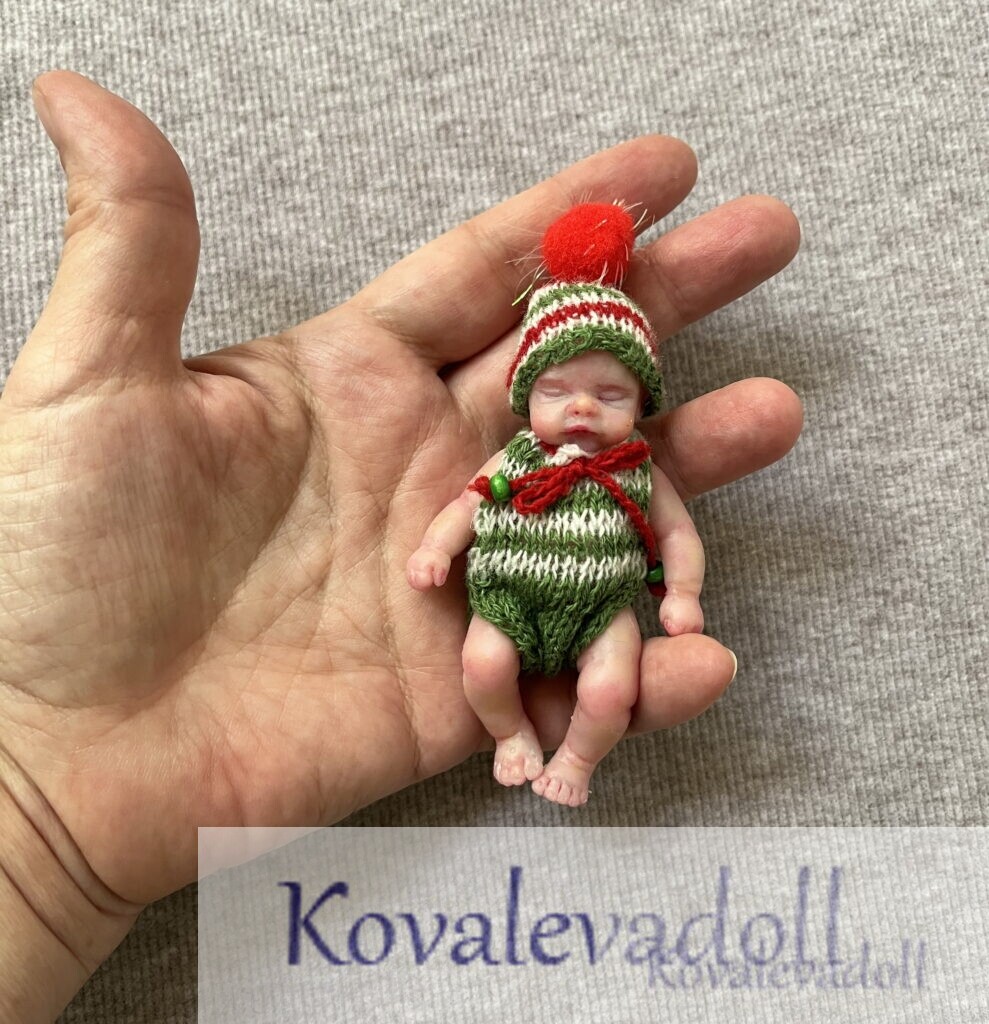 mini silicone baby handmade by Kovalevadoll